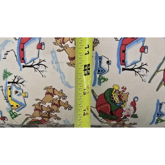 Vintage Handmade Christmas Santa Throw Pillow Pair 14x14 Holiday - Picture 7 of 9